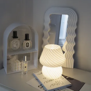 Candy Stripe Mushroom Lamp