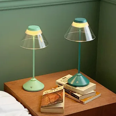 Transparent Cone Lamp Green