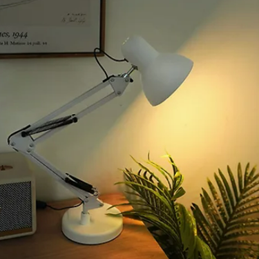 Swing Arm Task Lamp White