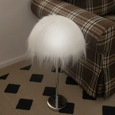 Fluffy Sphere Table Lamp