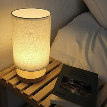 Linen Cylinder Table Lamp